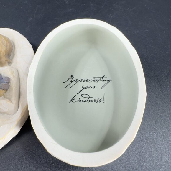 Vintage 2005 Willow Tree Trinket Box Jewelry Holder Demdaco Susan Lordi Resin - Picture 8 of 11